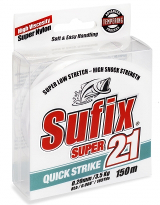 Sufix Super 21 Quick Strike Clear in the group Lines / Monofilament Lines at Sportfiskeprylar.se (00000610CLEA0020r)