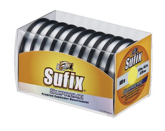 Sufix Supreme 100m Clear in the group Hooks & Terminal Tackle / Leaders & Leader Materials / Leader Materials / Leader Material Monofilament at Sportfiskeprylar.se (00623r)