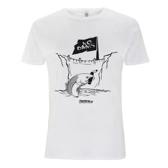 Fishline No Dams Men\'s 100% Organic Cotton t-shirt in the group Clothes & Shoes / Clothing / T-shirts at Sportfiskeprylar.se (01098_NODAMS-Sr)