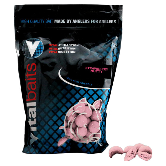 Vital Baits Boilies Strawberry Nutty 5 kg in the group Lures / Boilies, Hook Baits & Groundbait / Boilies at Sportfiskeprylar.se (02-0113r)