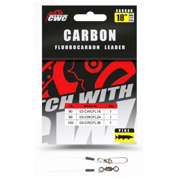 CWC Carbon Leader, 24\'\' 90lb / 0,90mm - Stay-Lok #4,5 in the group Hooks & Terminal Tackle / Leaders & Leader Materials at Sportfiskeprylar.se (03-CWCFL24)