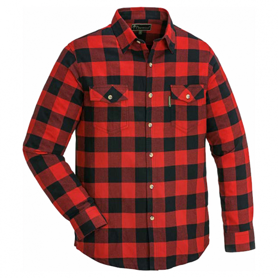 Pinewood Voxtorp Shirt Red/Black in the group Clothes & Shoes / Clothing / Shirts at Sportfiskeprylar.se (1-53260518005r)