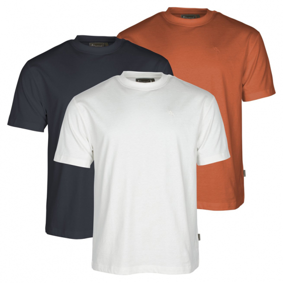 Pinewood T-Shirt 3-pack Offwhite/Indigo Blue/Burnt Orange in the group Clothes & Shoes / Clothing / T-shirts at Sportfiskeprylar.se (1-54470458006r)