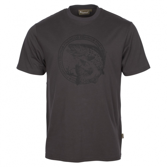 Pinewood Salmon T-Shirt M D.Anthracite in the group Clothes & Shoes / Clothing / T-shirts at Sportfiskeprylar.se (1-55090443006r)