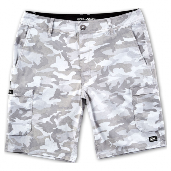 Pelagic Madeira Cargo Fish Camo Light Grey in the group Clothes & Shoes / Clothing / Shorts at Sportfiskeprylar.se (1001213000LGY-32r)