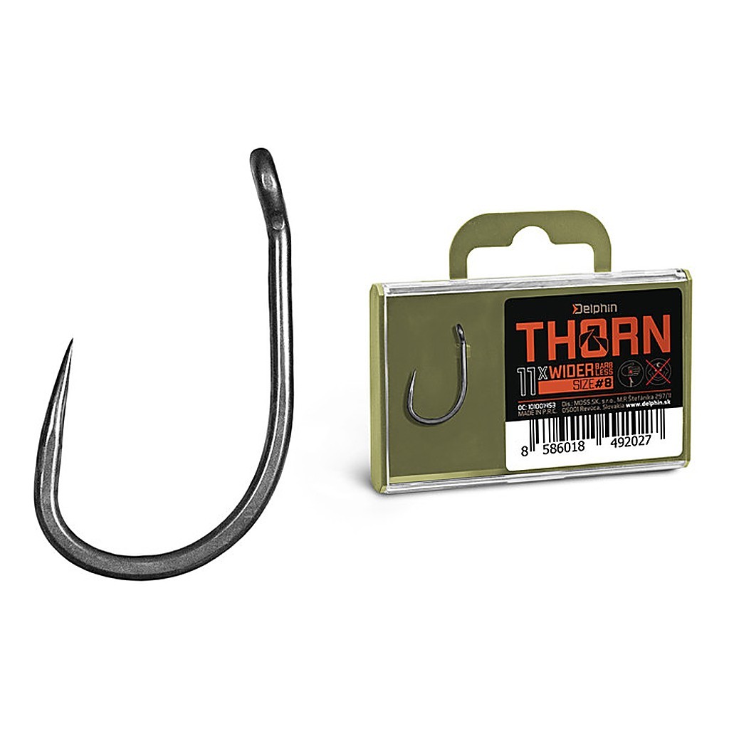 Delphin Thorn Wider Barbless 11x in the group Hooks & Terminal Tackle / Hooks / Specimen Hooks at Sportfiskeprylar.se (101001451r)