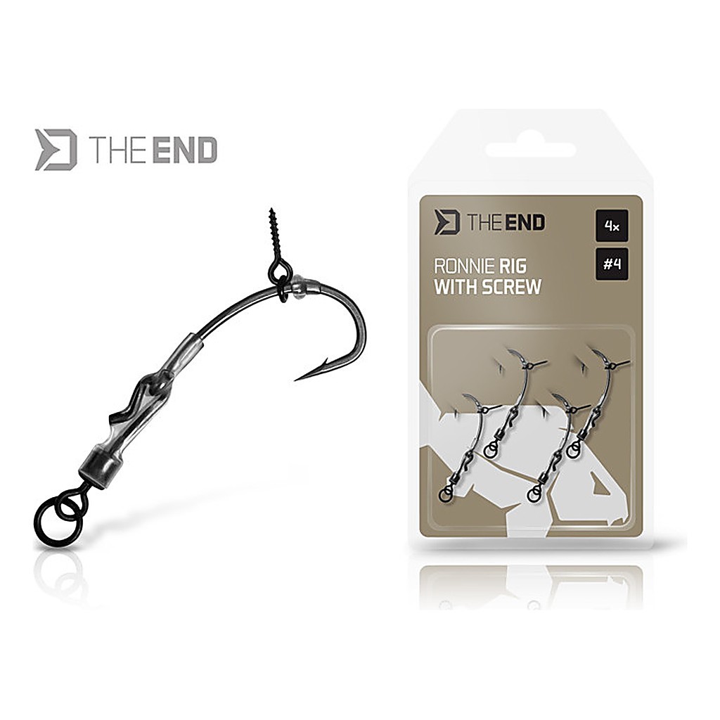 Delphin The End Ronnie Rig with Bait Screw 4-pack in the group Hooks & Terminal Tackle / Ready-Made Rigs at Sportfiskeprylar.se (101005681r)