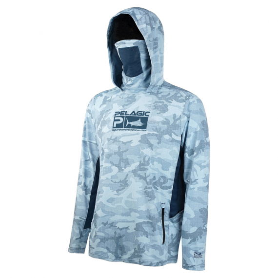 Pelagic Exo Tech Hoody Fish Camo Slate in the group Clothes & Shoes / Clothing / Sweaters / Hoodies at Sportfiskeprylar.se (1015202001SLT-Lr)