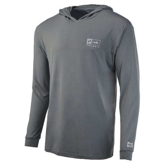 Pelagic Aquatek Icon Hoody FC Light Grey - S in the group Clothes & Shoes / Clothing / Sweaters / Hoodies at Sportfiskeprylar.se (1015211002LGY-S)