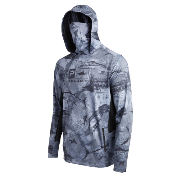 Pelagic Exo-Tech - Open Seas Camo Black in the group Clothes & Shoes / Clothing / Sweaters / Hoodies at Sportfiskeprylar.se (1015223008-BLKr)