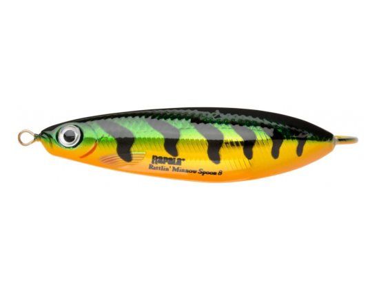 Rapala Minnow Spoon Rattlin 8 cm FLP in the group Lures / Spoons at Sportfiskeprylar.se (102323NO)