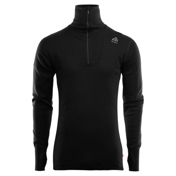 Aclima DoubleWool Polo Shirt Zip Man Jet Black/Marengo in the group Clothes & Shoes / Clothing / Layering & Underwear / Base Layer Tops at Sportfiskeprylar.se (105178r)
