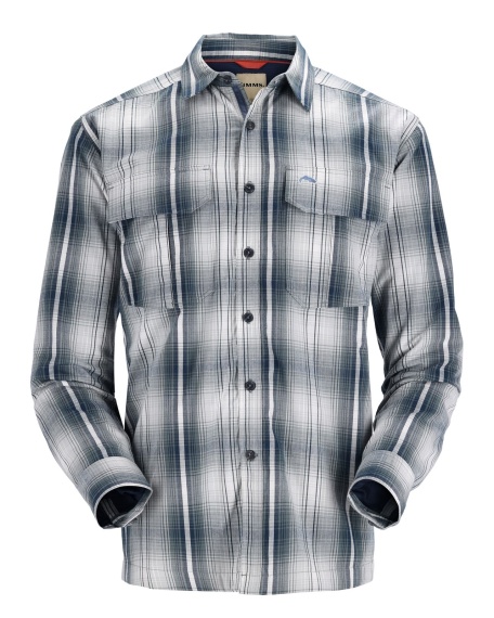 Simms Coldweather Shirt Navy Sterling Plaid in the group Clothes & Shoes / Clothing / Shirts at Sportfiskeprylar.se (10777-732-20r)