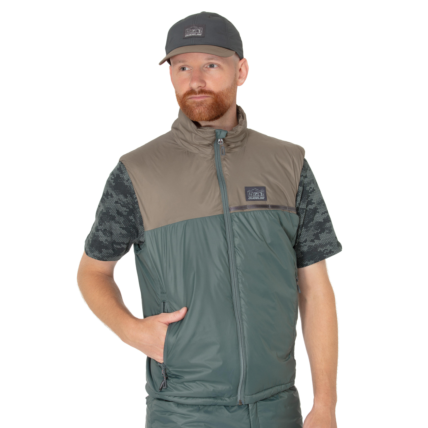 Guideline Loft Vest Walnut/Algae Green in the group Clothes & Shoes / Clothing / Vests at Sportfiskeprylar.se (107891r)