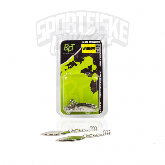 BFT Blade Attractor Williow Silver - 2 pcs in the group Hooks & Terminal Tackle / Spinnerbait Rigs & Blades at Sportfiskeprylar.se (11-BSW-88)