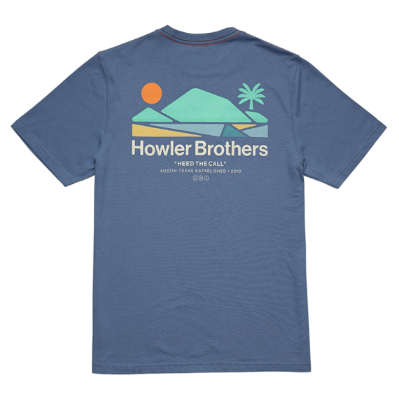 Howler Bros Bahía de Howler T-Shirt Blue Horizon in the group Clothes & Shoes / Clothing / T-shirts at Sportfiskeprylar.se (110926S-BAH-Sr)