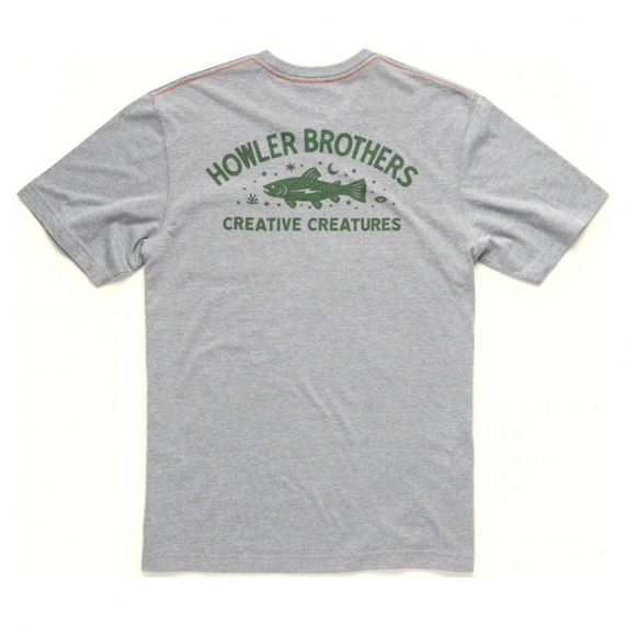 Howler T-Shirt Pocket Creative Creatures Trout Heather Grey in the group Clothes & Shoes / Clothing / T-shirts at Sportfiskeprylar.se (111022S-HEA-Mr)