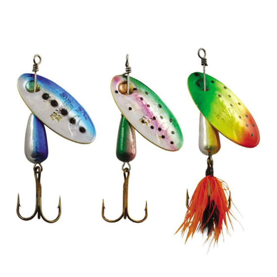 Sølvkroken Spesial Spinner Sluksett Holographic 9g in the group Lures / Lure Kits at Sportfiskeprylar.se (112053SK)