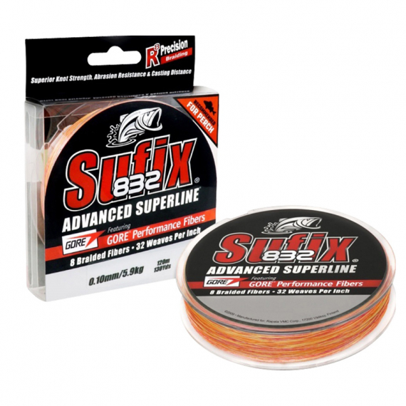 Sufix 832 Braid Fire Camo 120m - 0.20mm in the group Lines / Braided Lines at Sportfiskeprylar.se (123344NO)