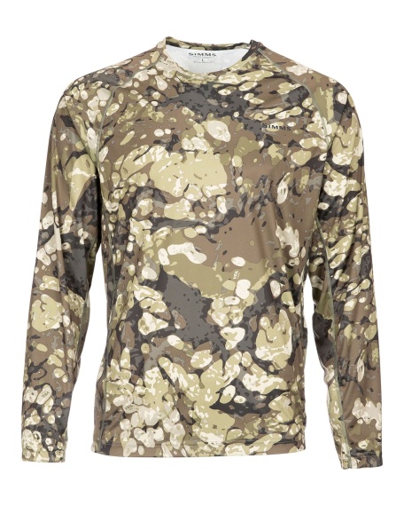 Simms Solarflex Crewneck Prints Riparian Camo in the group Clothes & Shoes / Clothing / Sweaters / Sweatshirts at Sportfiskeprylar.se (12727-907-20r)