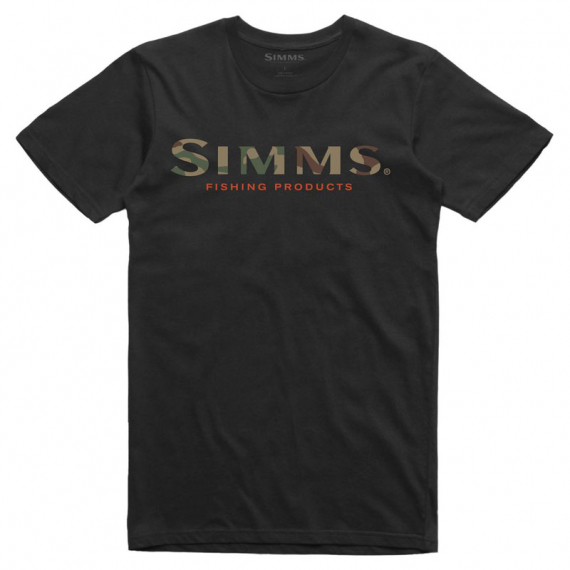 Simms Logo T-Shirt Black in the group Clothes & Shoes / Clothing / T-shirts at Sportfiskeprylar.se (12803-001-30r)