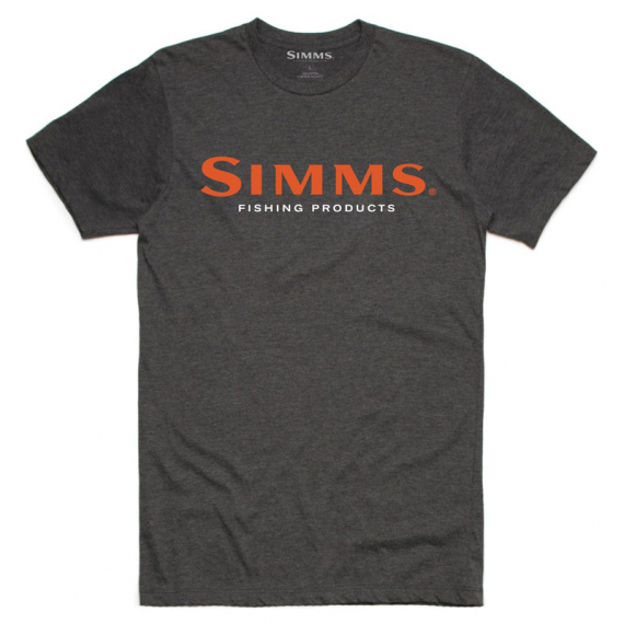 Simms Logo T-Shirt Charcoal Heather in the group Clothes & Shoes / Clothing / T-shirts at Sportfiskeprylar.se (12803-086-30r)