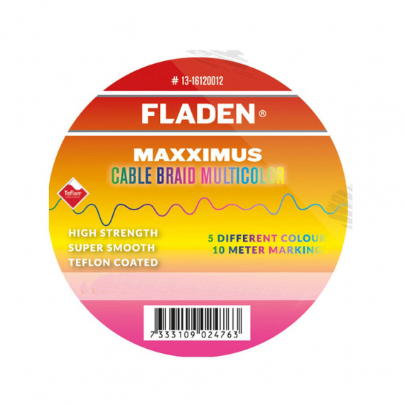 Fladen Maxximus Cable Braid Multicolor 300m - 0.13mm in the group Lines / Braided Lines at Sportfiskeprylar.se (13-1630018)