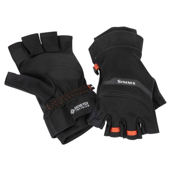 Simms Gore-Tex Infinium Half Finger Black - M in the group Clothes & Shoes / Clothing / Gloves at Sportfiskeprylar.se (13109-001-30)