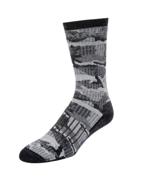 Simms Merino Midweight Hiker Sock Hex Flo Camo Carbon XL in the group Clothes & Shoes / Clothing / Layering & Underwear / Socks at Sportfiskeprylar.se (13143-008-50)