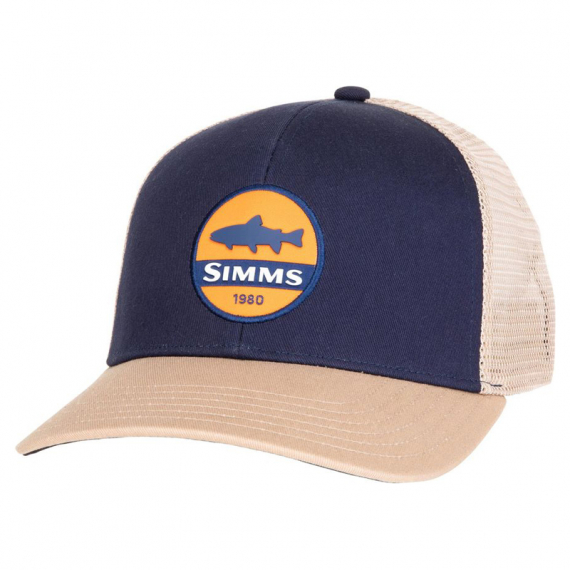 Simms Throwback Trucker Navy in the group Clothes & Shoes / Caps & Headwear / Caps / Trucker Caps at Sportfiskeprylar.se (13444-410-00)