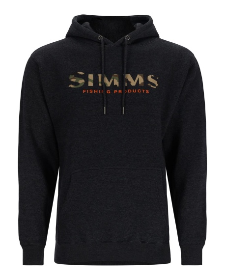 Simms Logo Hoody Charcoal Heather in the group Clothes & Shoes / Clothing / Sweaters / Hoodies at Sportfiskeprylar.se (13456-086-20r)