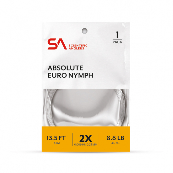 SA Absolute Euro Nymph Leader 13.5\' 2X (0,23mm) in the group Hooks & Terminal Tackle / Leaders & Leader Materials at Sportfiskeprylar.se (134828)