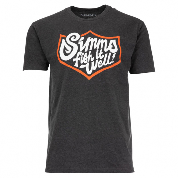 Simms Fish It Well Badge T-Shirt Charcoal Heather - XL in the group Clothes & Shoes / Clothing / T-shirts at Sportfiskeprylar.se (13517-086-50)