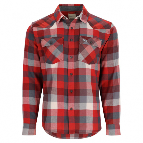 Simms Santee Flannel Shirt Auburn Red/Slate Buffalo Check in the group Clothes & Shoes / Clothing / Shirts at Sportfiskeprylar.se (13559-2094-30r)