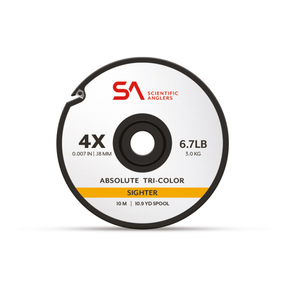 SA Absolute Tri-Color Sighter 4X (0,18 mm) in the group Hooks & Terminal Tackle / Leaders & Leader Materials / Leader Materials / Leader Material Fly fishing at Sportfiskeprylar.se (135726)