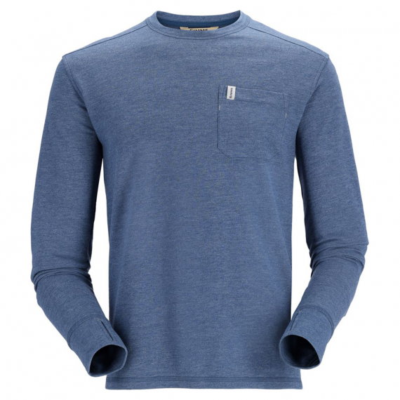Simms Henry\'s Fork Crew Navy Heather in the group Clothes & Shoes / Clothing / Sweaters / Long-sleeved T-shirts at Sportfiskeprylar.se (13577-414-40r)