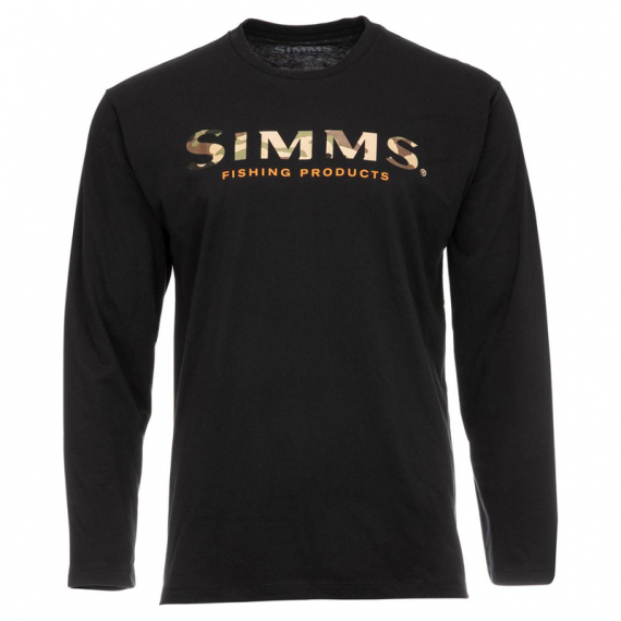 Simms Logo Shirt LS Black in the group Clothes & Shoes / Clothing / Sweaters / Long-sleeved T-shirts at Sportfiskeprylar.se (13626-001-30r)