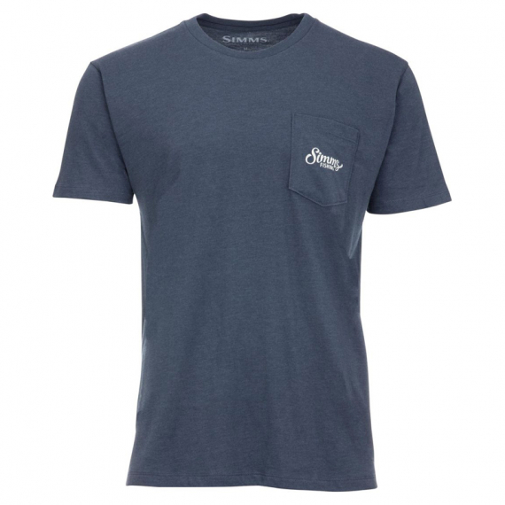 Simms Two Tone Pocket Tee Navy Heather in the group Clothes & Shoes / Clothing / T-shirts at Sportfiskeprylar.se (13628-414-30r)