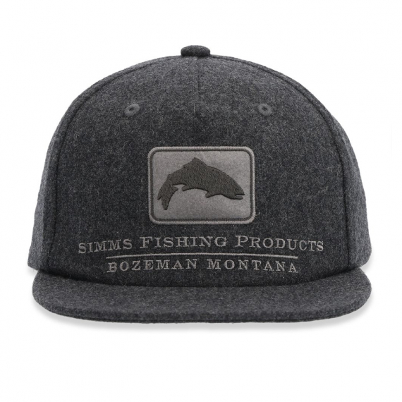Simms Wool Trout Icon Cap Graphite in the group Clothes & Shoes / Caps & Headwear / Caps / Dad Caps at Sportfiskeprylar.se (13813-2002-00)