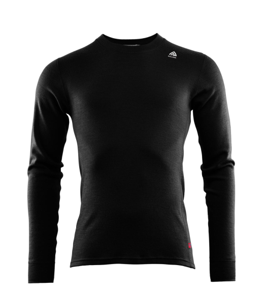 Aclima Warmwool Crewneck Jet Black, XXL in the group Clothes & Shoes / Clothing / Layering & Underwear / Base Layer Tops at Sportfiskeprylar.se (141002001-08)