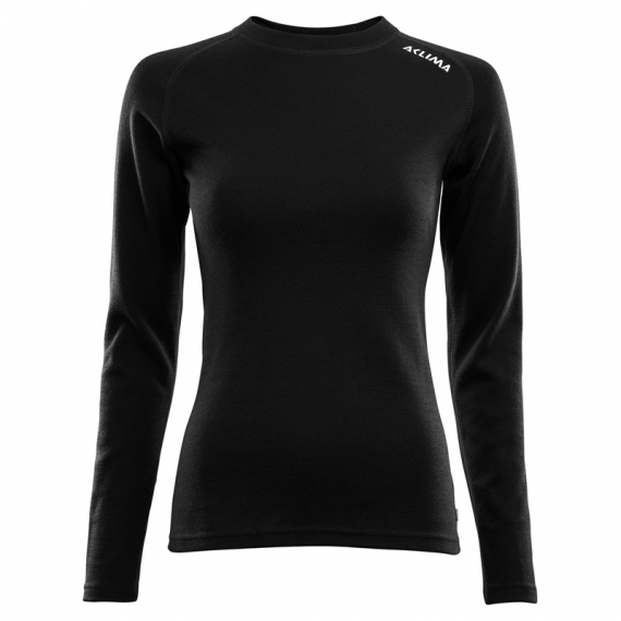 Aclima WarmWool Crew Neck Shirt Woman, Jet Black - L in the group Clothes & Shoes / Clothing / Layering & Underwear at Sportfiskeprylar.se (141101001-06)
