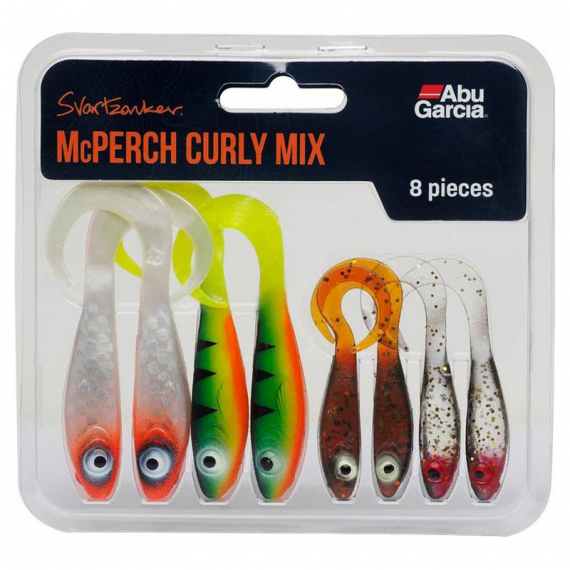 Abu Garcia McPerch Curly Mix (8pcs) in the group Lures / Softbaits / Perch Softbaits & Zander Softbaits at Sportfiskeprylar.se (1550272)