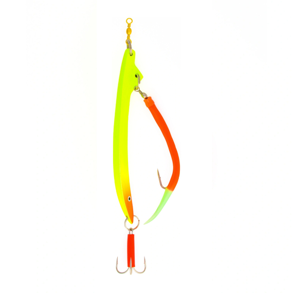 Fladen Banana Pilk With Rubber Mac in the group Lures / Sea Fishing Lures / Sea fishing Jigs at Sportfiskeprylar.se (16-612001r)