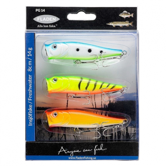 Fladen Popper 8,7cm Floating 3pcs in the group Lures / Lure Kits / Lure Kits Perch at Sportfiskeprylar.se (16-7540)