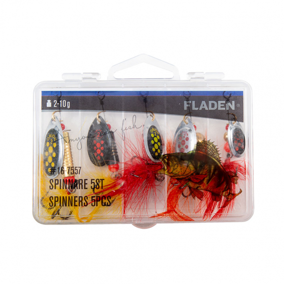 Fladen Spinners 2-10g 5pcs In Plastic Box in the group Lures / Inline Spinners at Sportfiskeprylar.se (16-7557)