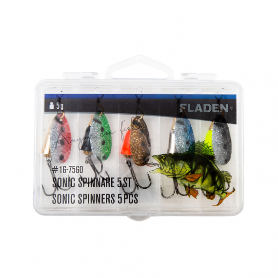 Fladen Sonic Spinners 5g 5pcs In Plastic Box in the group Lures / Inline Spinners at Sportfiskeprylar.se (16-7560)