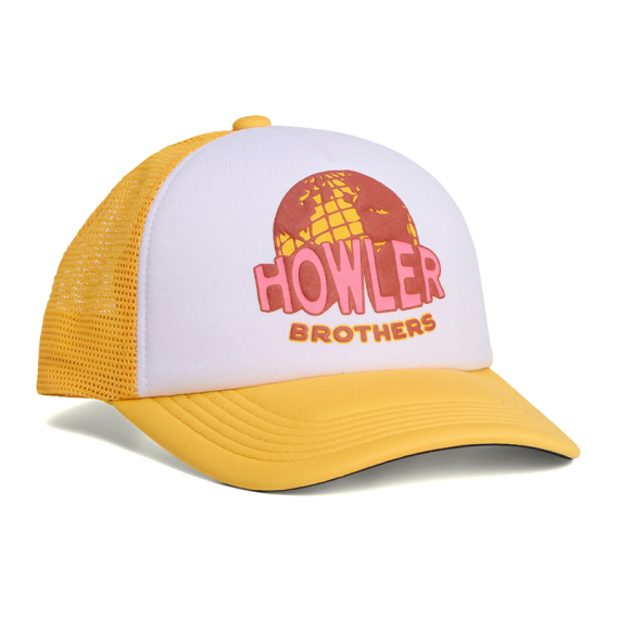 Howler Bro\'s Foam Dome Worldwide Howler - Yellow / White in the group Clothes & Shoes / Caps & Headwear / Caps at Sportfiskeprylar.se (160925F-YLW)