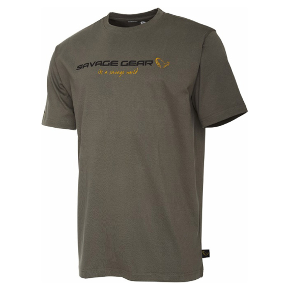 Savage Gear SG4 Logo T-Shirt Loden Green in the group Clothes & Shoes / Clothing / T-shirts at Sportfiskeprylar.se (1611184r)
