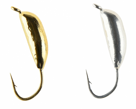 Bananen Mormyska, 2-pack in the group Lures / Ice Jigging Lures / Mormyskas at Sportfiskeprylar.se (163506)