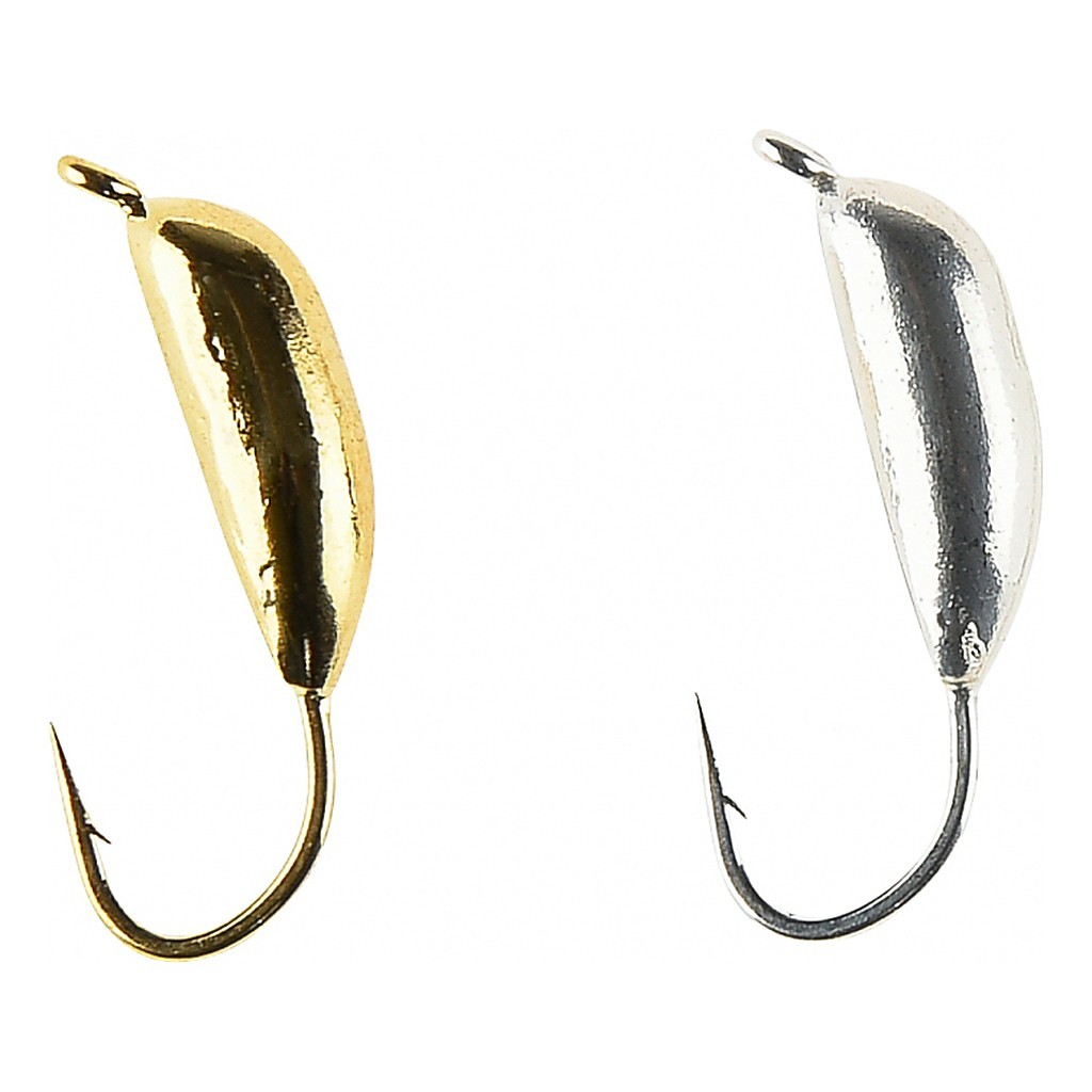Bananen Mormyska, 2-pack in the group Lures / Ice Jigging Lures / Mormyskas at Sportfiskeprylar.se (163506)